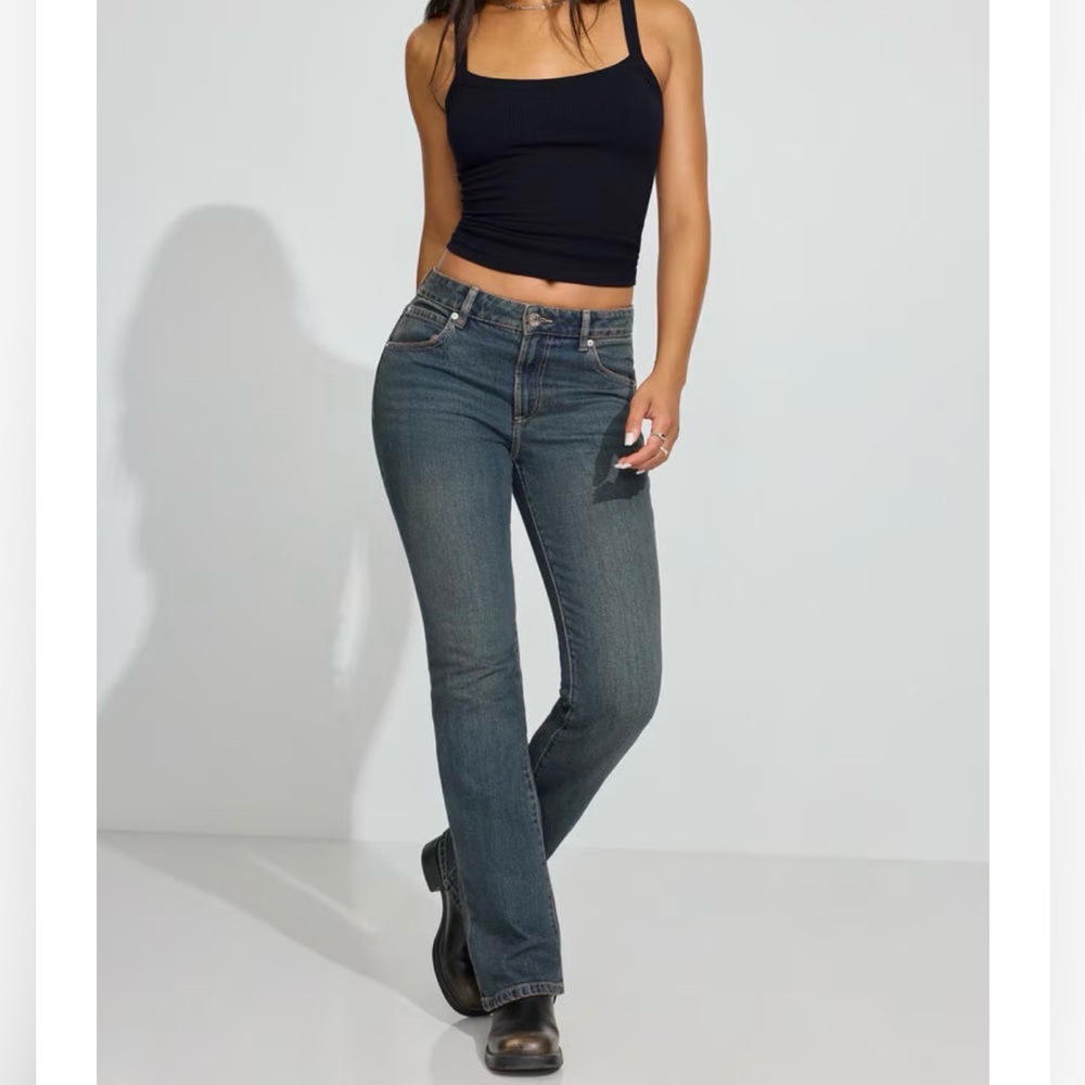 GARAGE Mid Rise Classic Blue Women's Jeans
